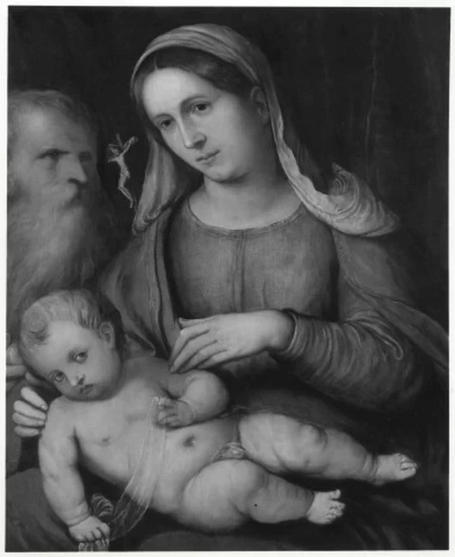 Il Romanino-395-Madonna con Bambino e san Girolamo - West Haven